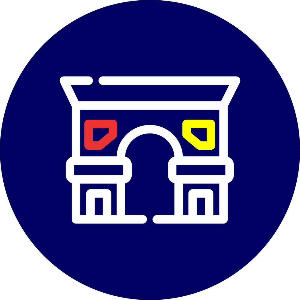 Arc De Triomphe Creative Icon Design vector