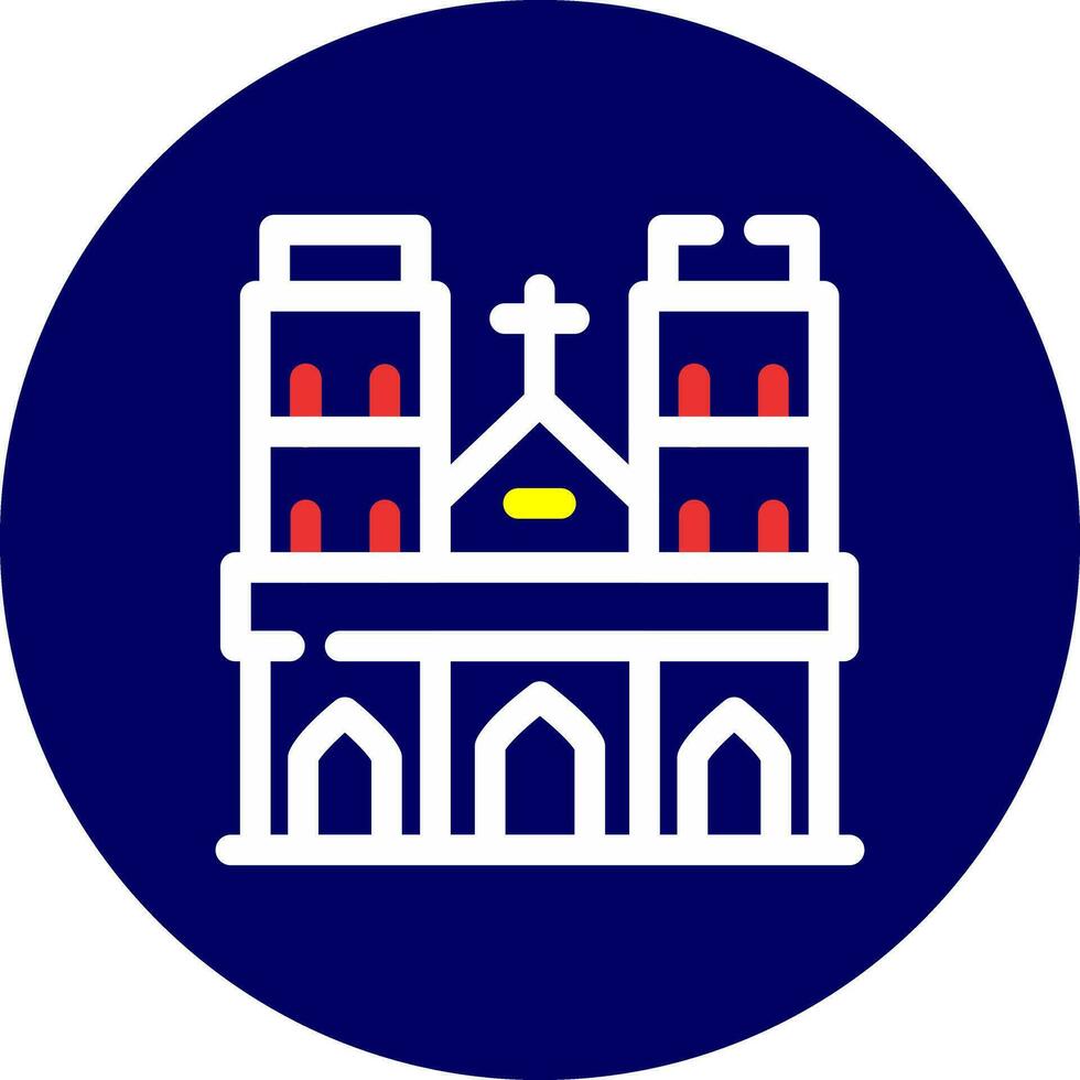 diseño de icono creativo de notre dame vector