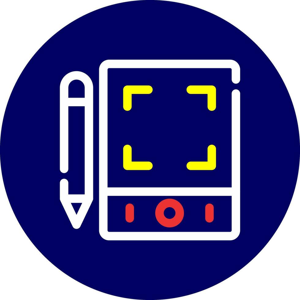 Pen Tablet Creative Icon Design vector