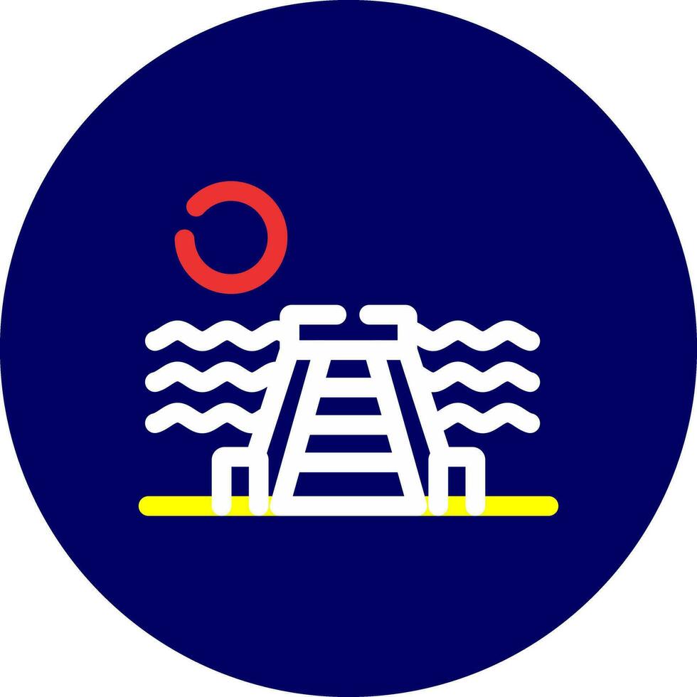 Dock Landscape Creative Icon Design vector