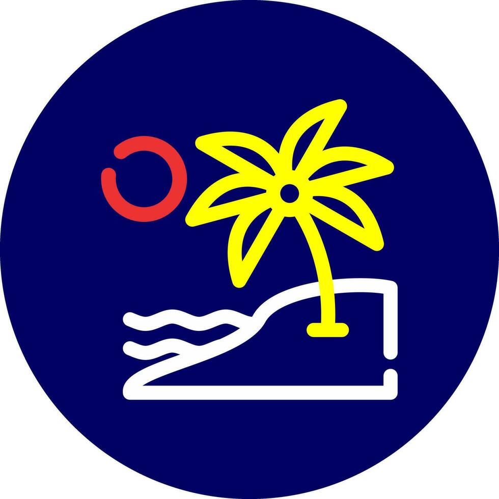 Island Landscape Creative Icon Design vector