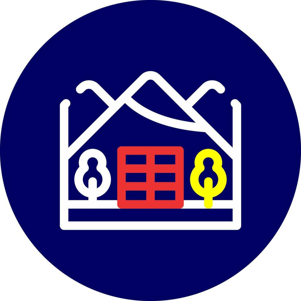 Igloo Landscape Creative Icon Design vector