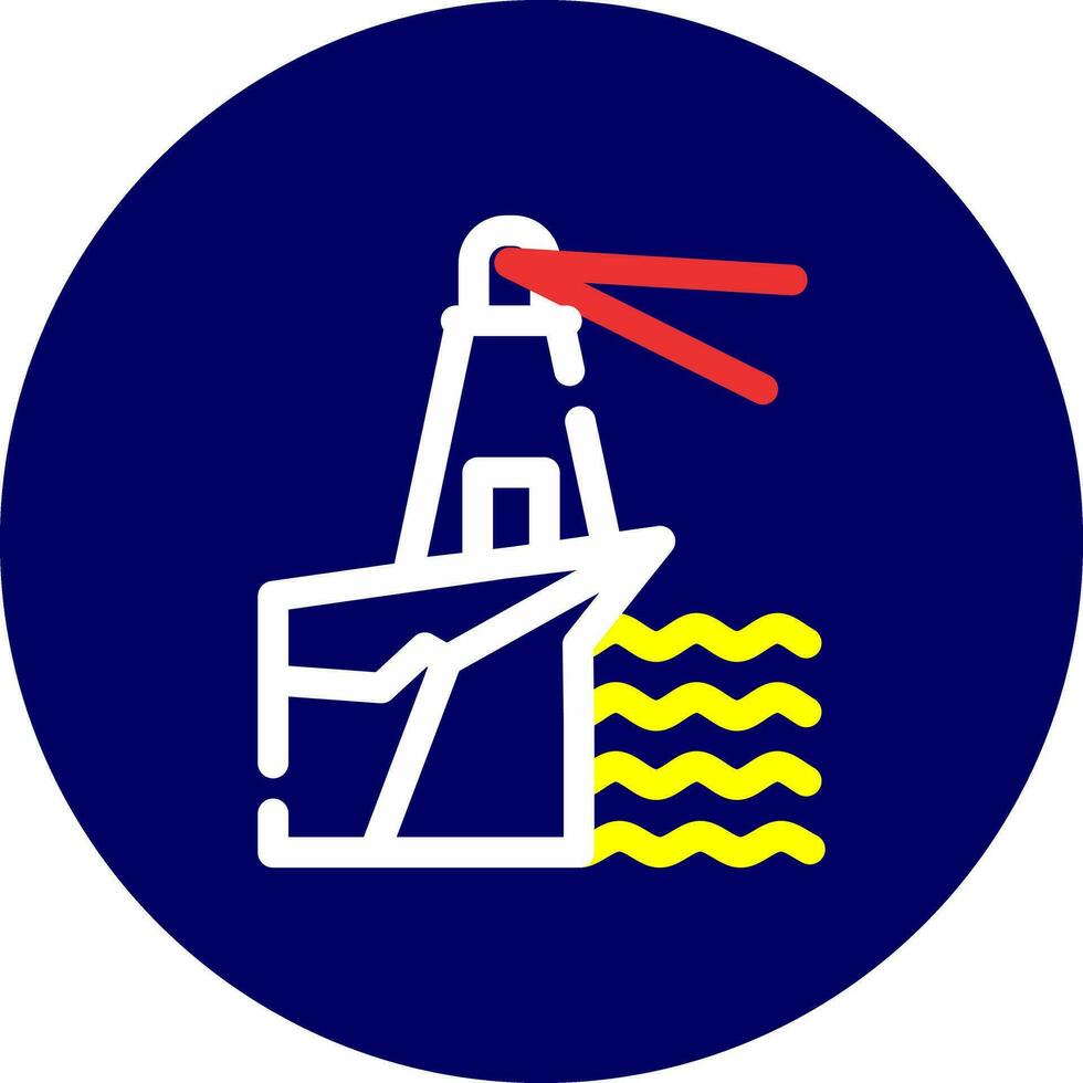 Lighthouse Landscape Creative Icon Design vector