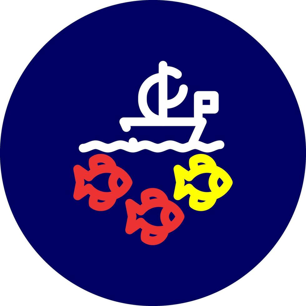 diseño de icono creativo de barco de pesca vector