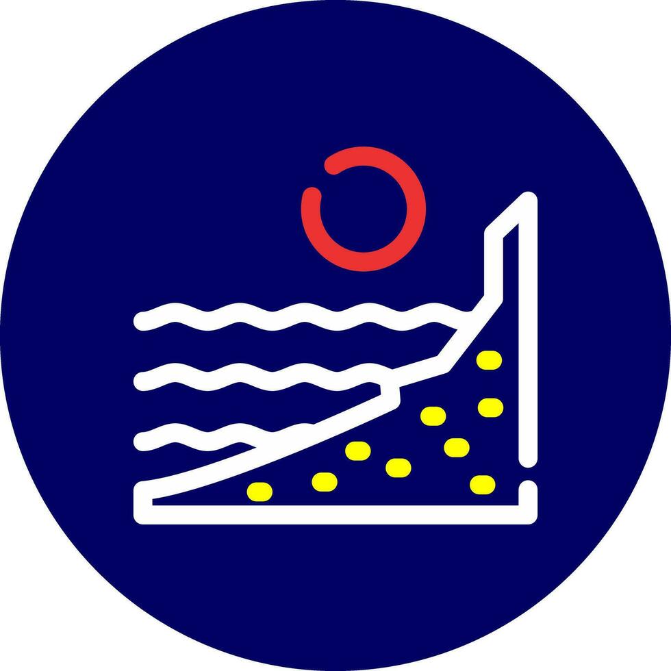 Shore Landscape Creative Icon Design vector