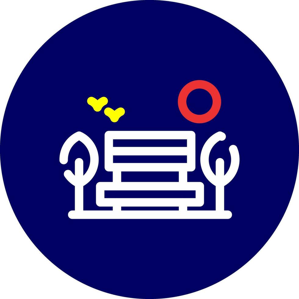 Park Landscape Creative Icon Design vector
