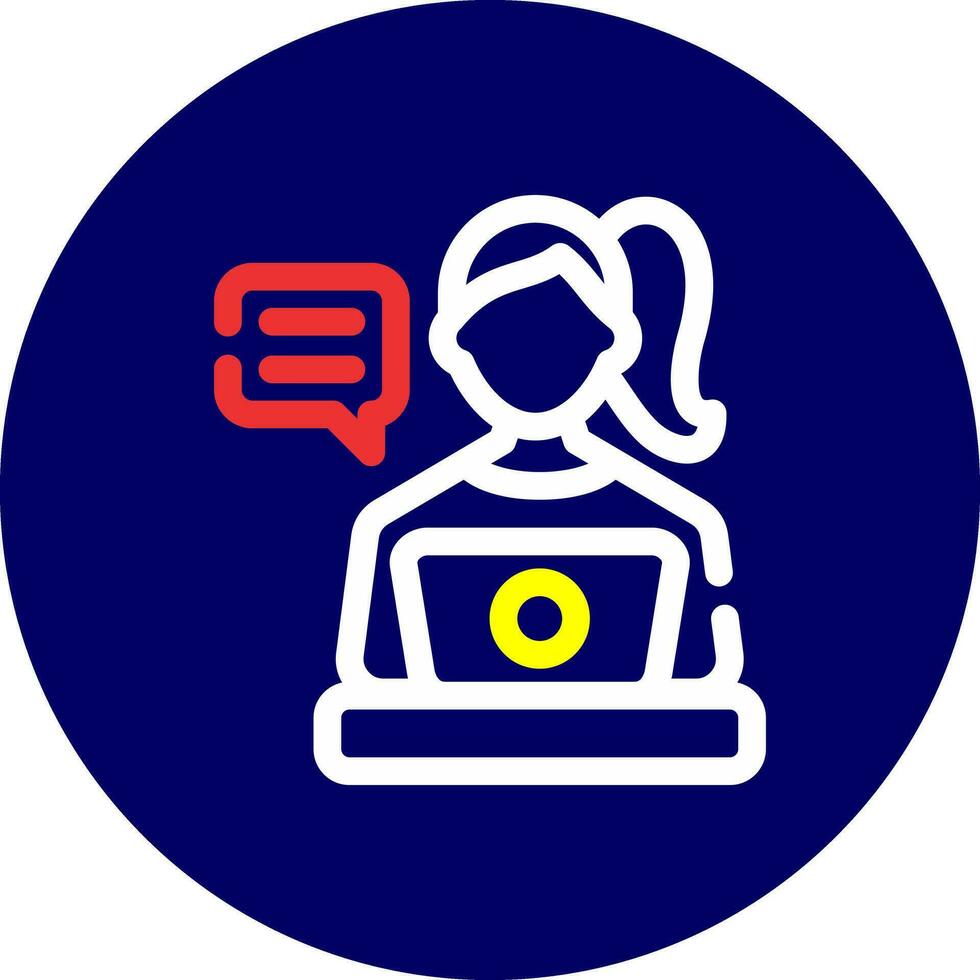 Blogger Creative Icon Design vector