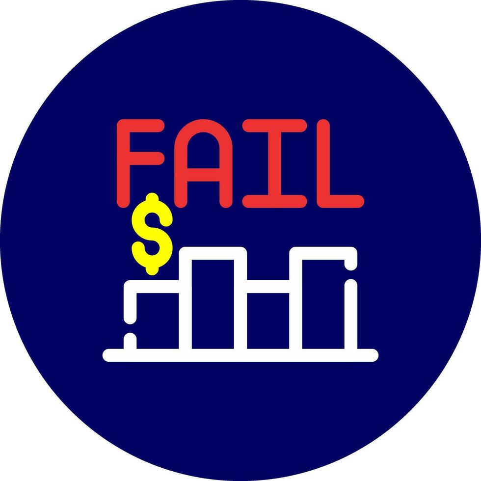 Business Fail Creative Icon Design vector