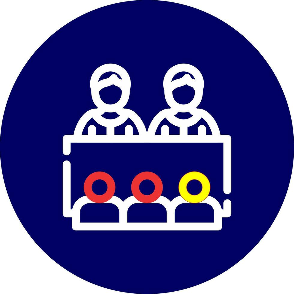 Company Meeting Creative Icon Design vector