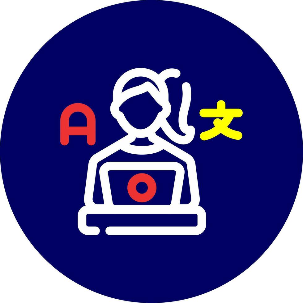 Freelance Translator Creative Icon Design vector