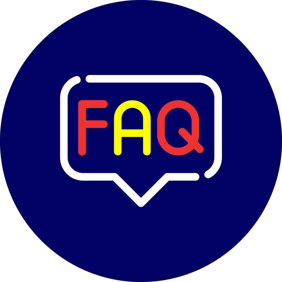 FAQ Creative Icon Design vector