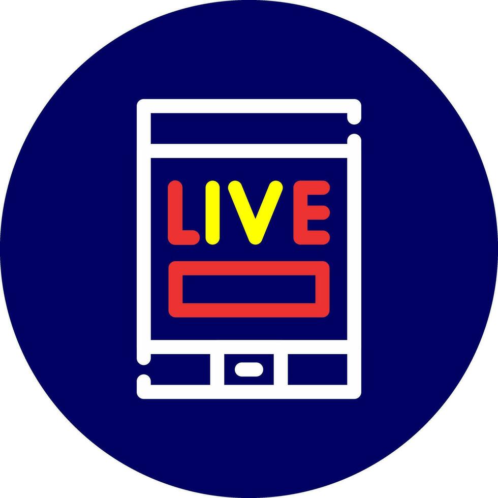 Live Stream Creative Icon Design vector