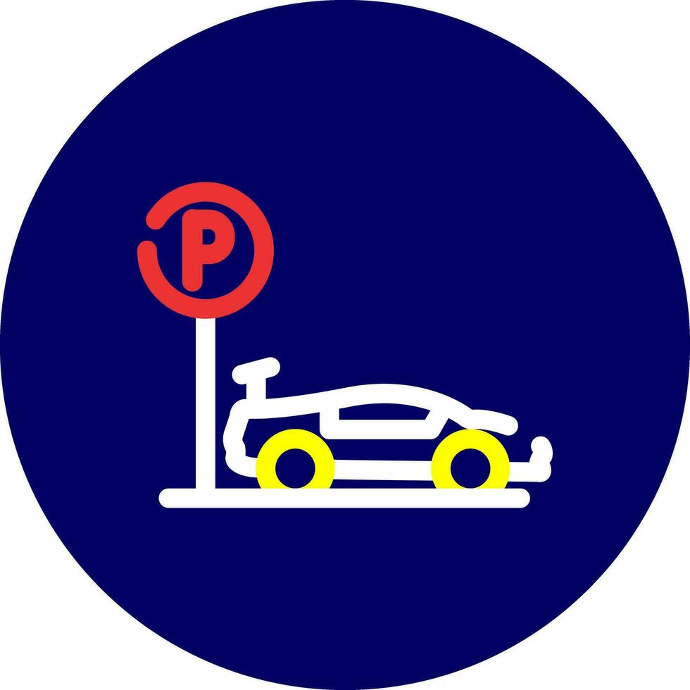 Parking Area Creative Icon Design vector