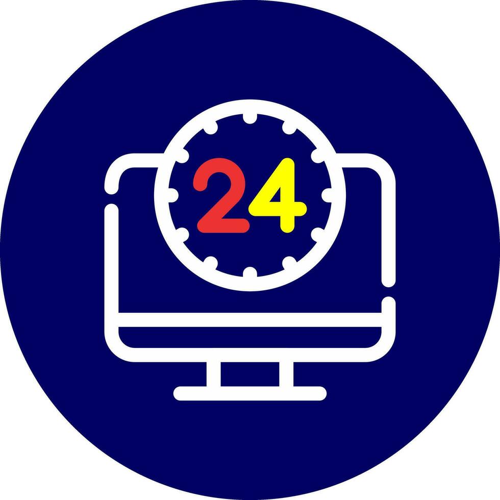 24 7 Monitoring Creative Icon Design vector