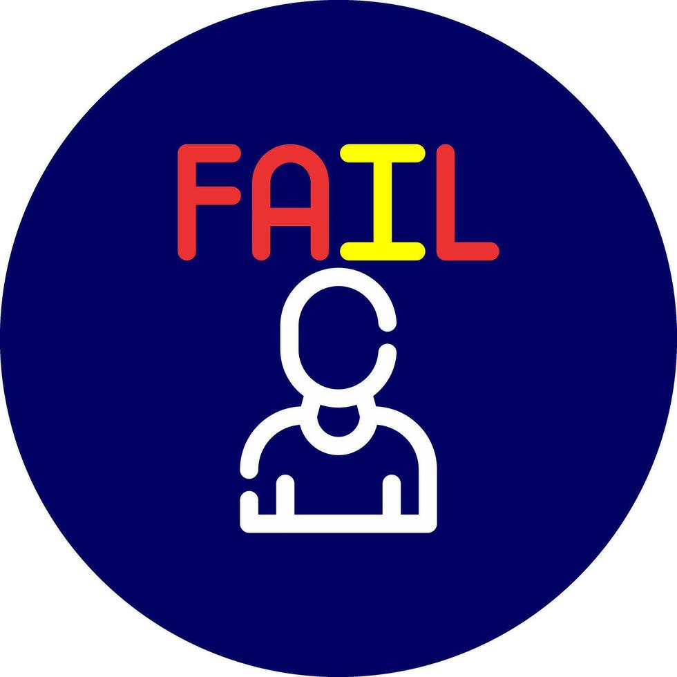 Fail Creative Icon Design vector