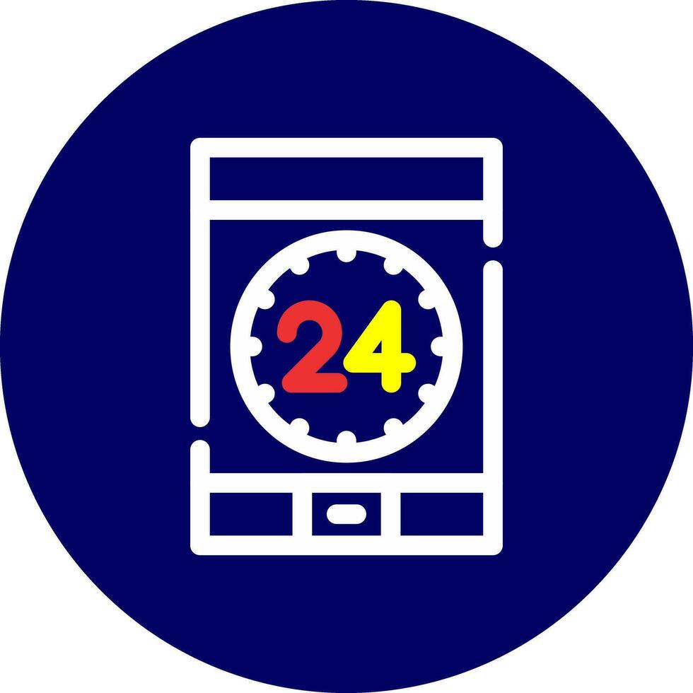 24 Hour Service Creative Icon Design vector