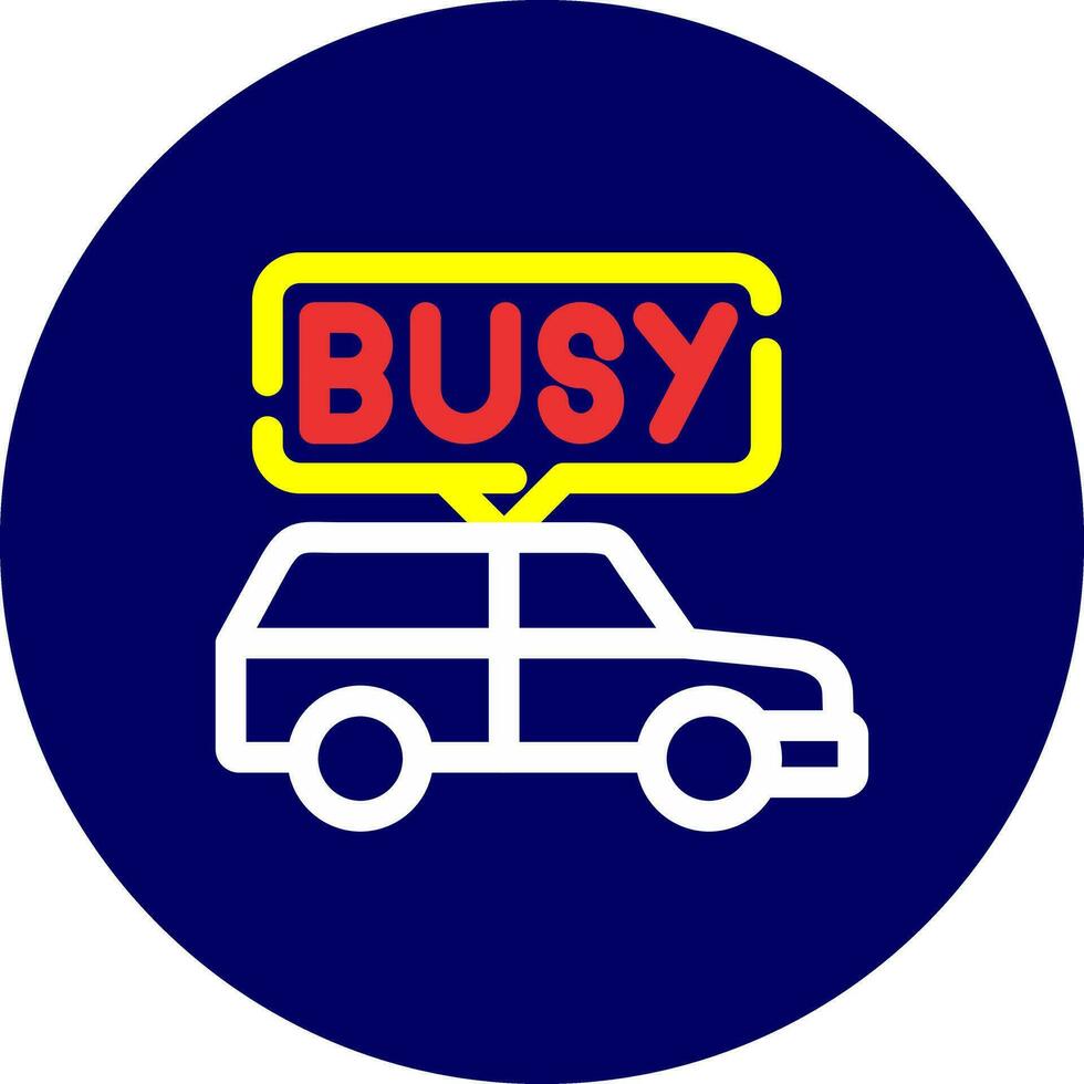 Busy Taxi Creative Icon Design vector