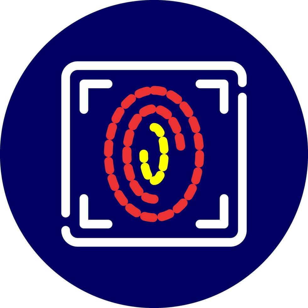 Fingerprint Scan Creative Icon Design vector