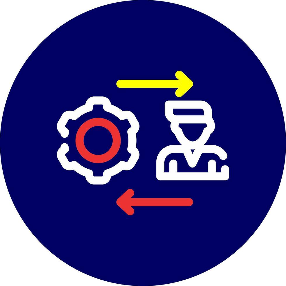 Machine to Person Creative Icon Design vector