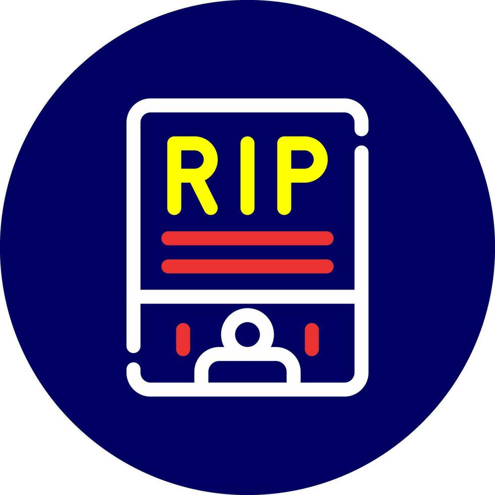 Obituary Creative Icon Design vector