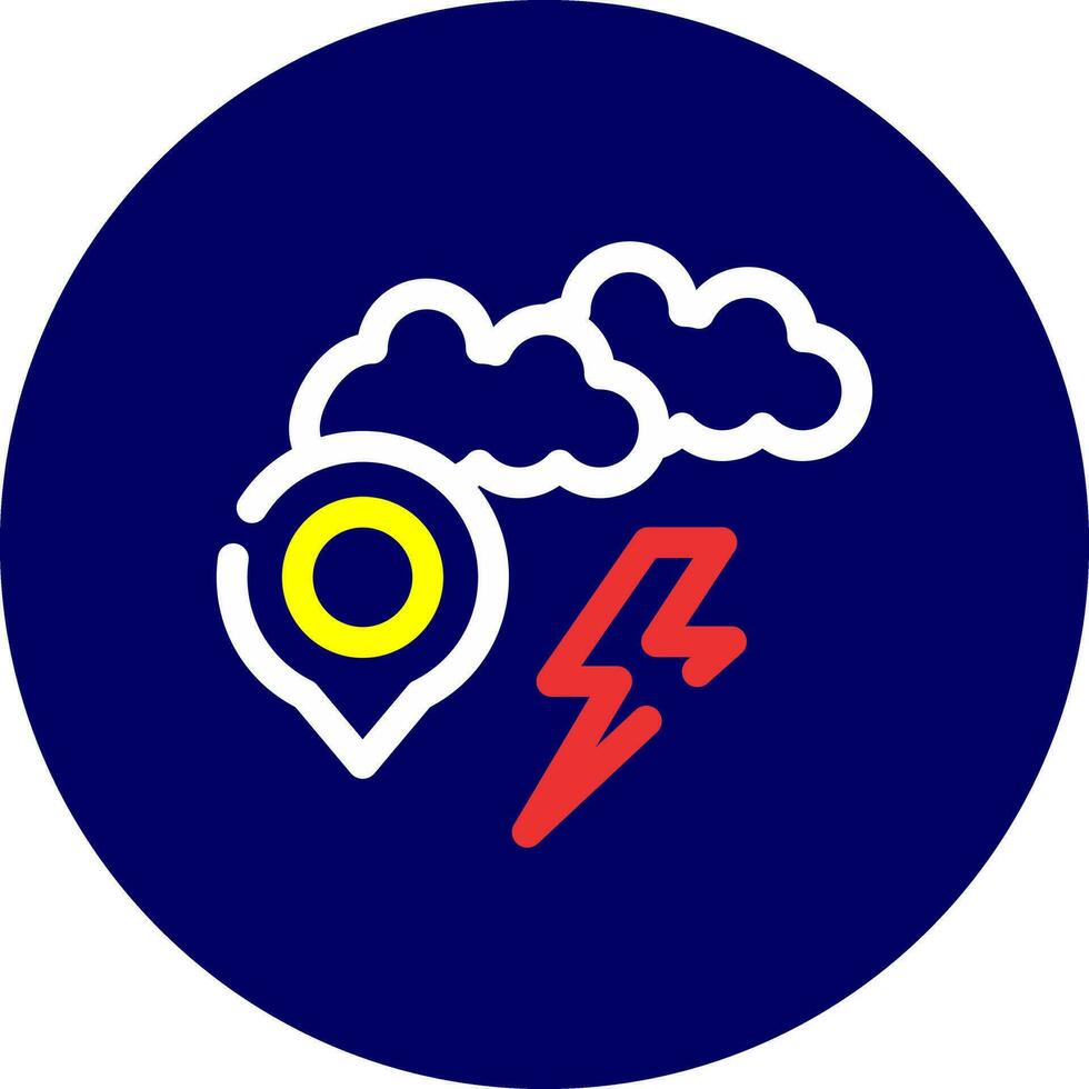 Storm Location Creative Icon Design vector