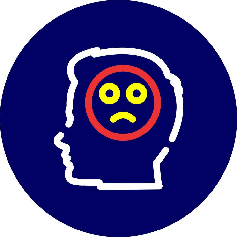 Emotions Sad Creative Icon Design vector