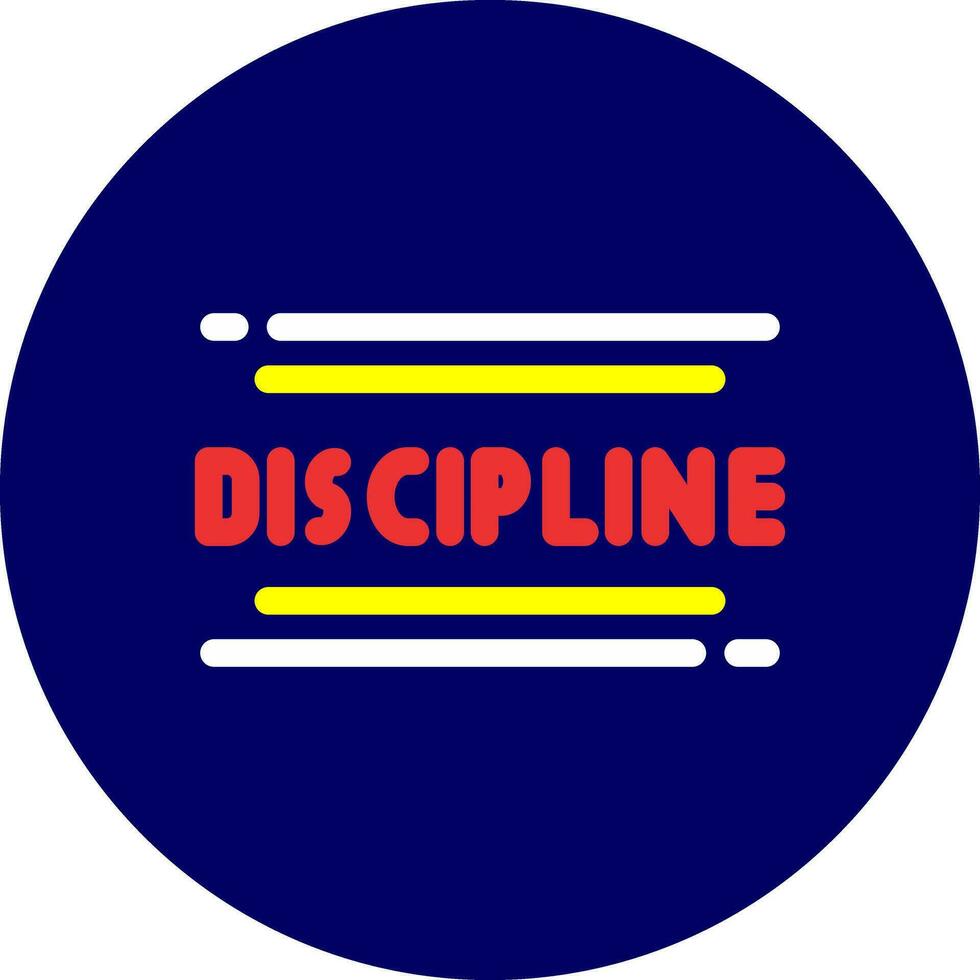 Discipline Creative Icon Design vector