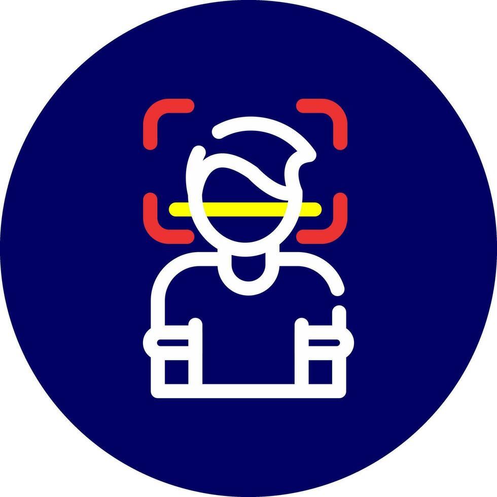 Face Scanner Creative Icon Design vector