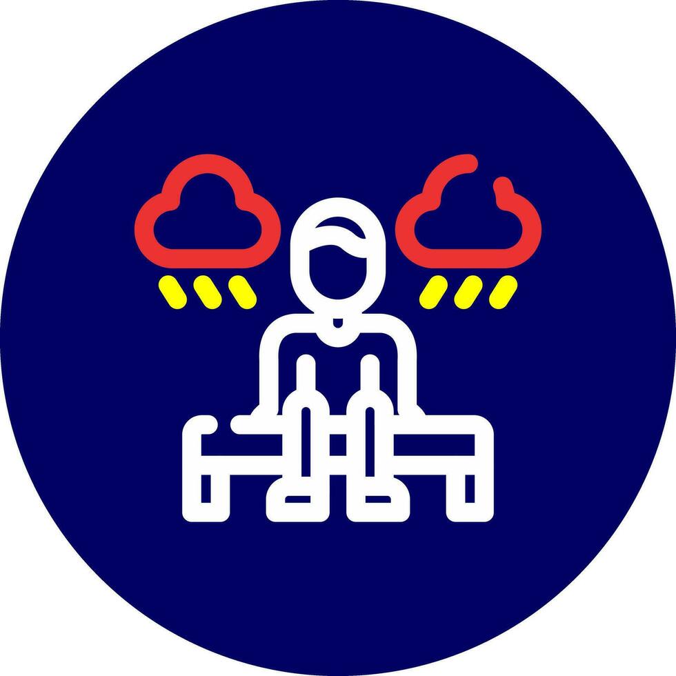 Loneliness Creative Icon Design vector