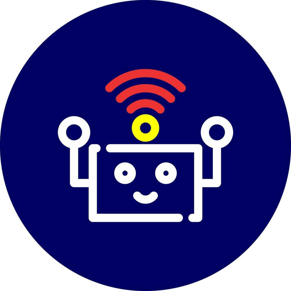 Robot Assistant Creative Icon Design vector
