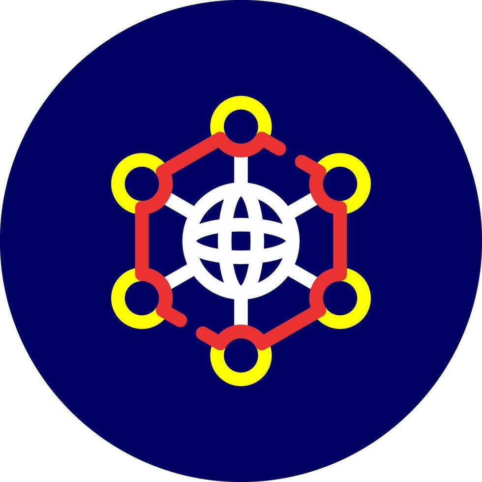 Neural Network Creative Icon Design vector
