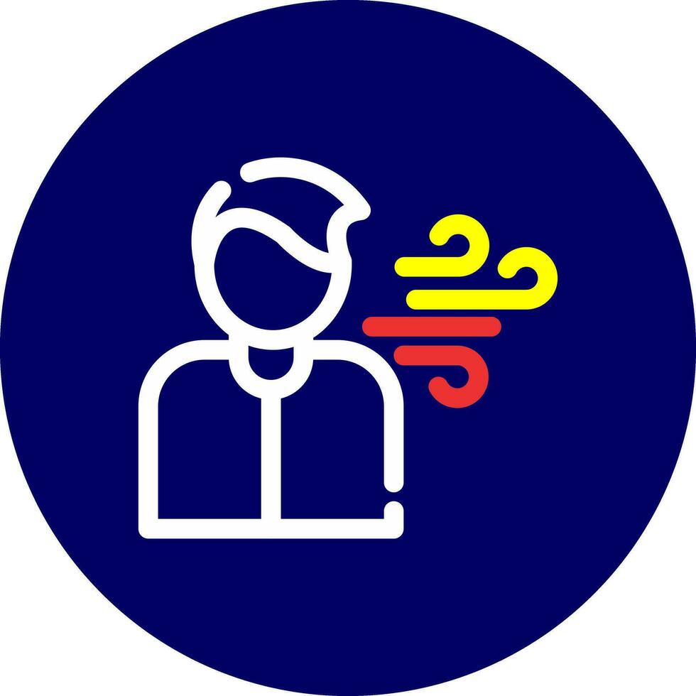 Shortness of Breath Creative Icon Design vector