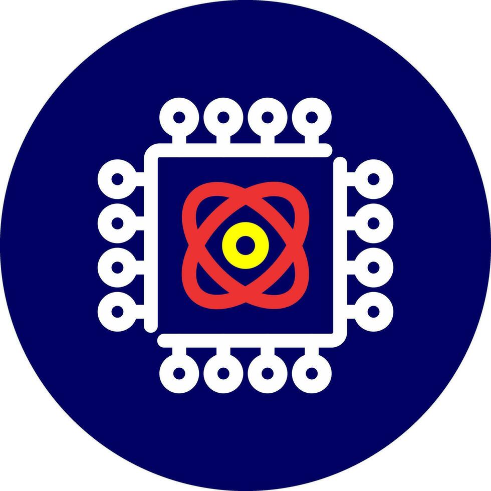 Quantum Technology Creative Icon Design vector