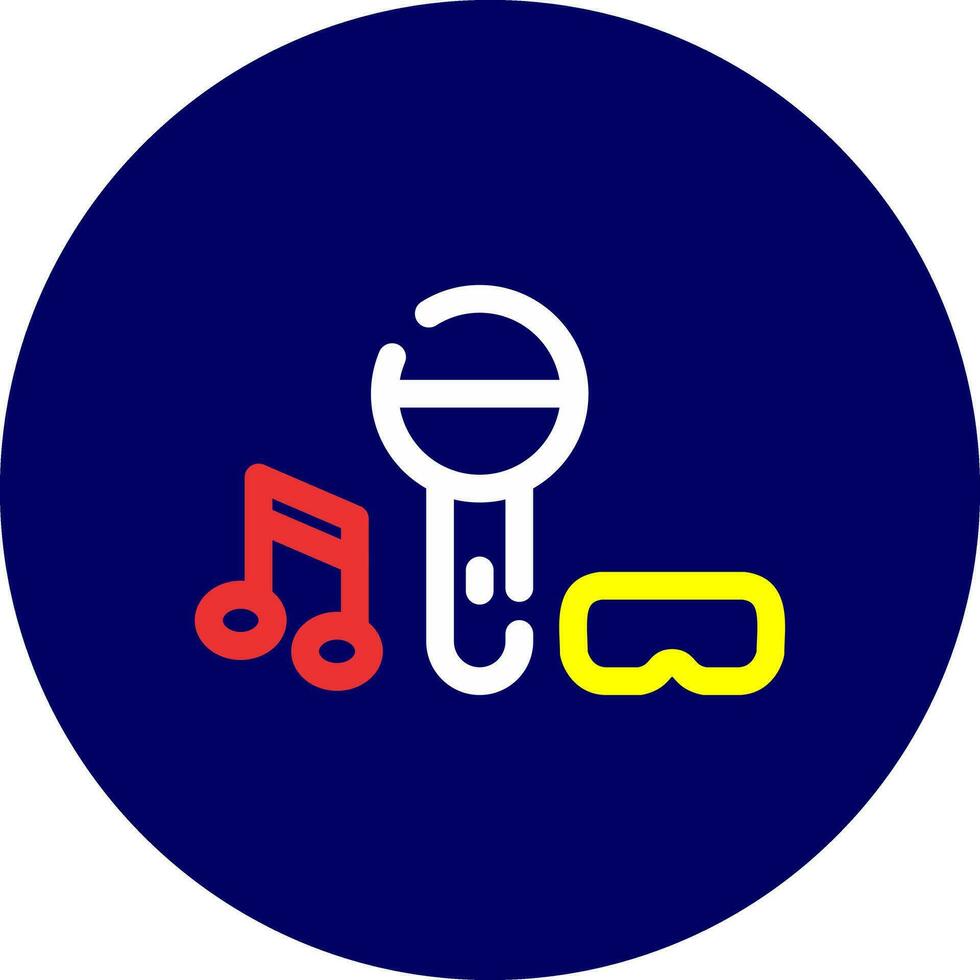 Virtual Concert Creative Icon Design vector