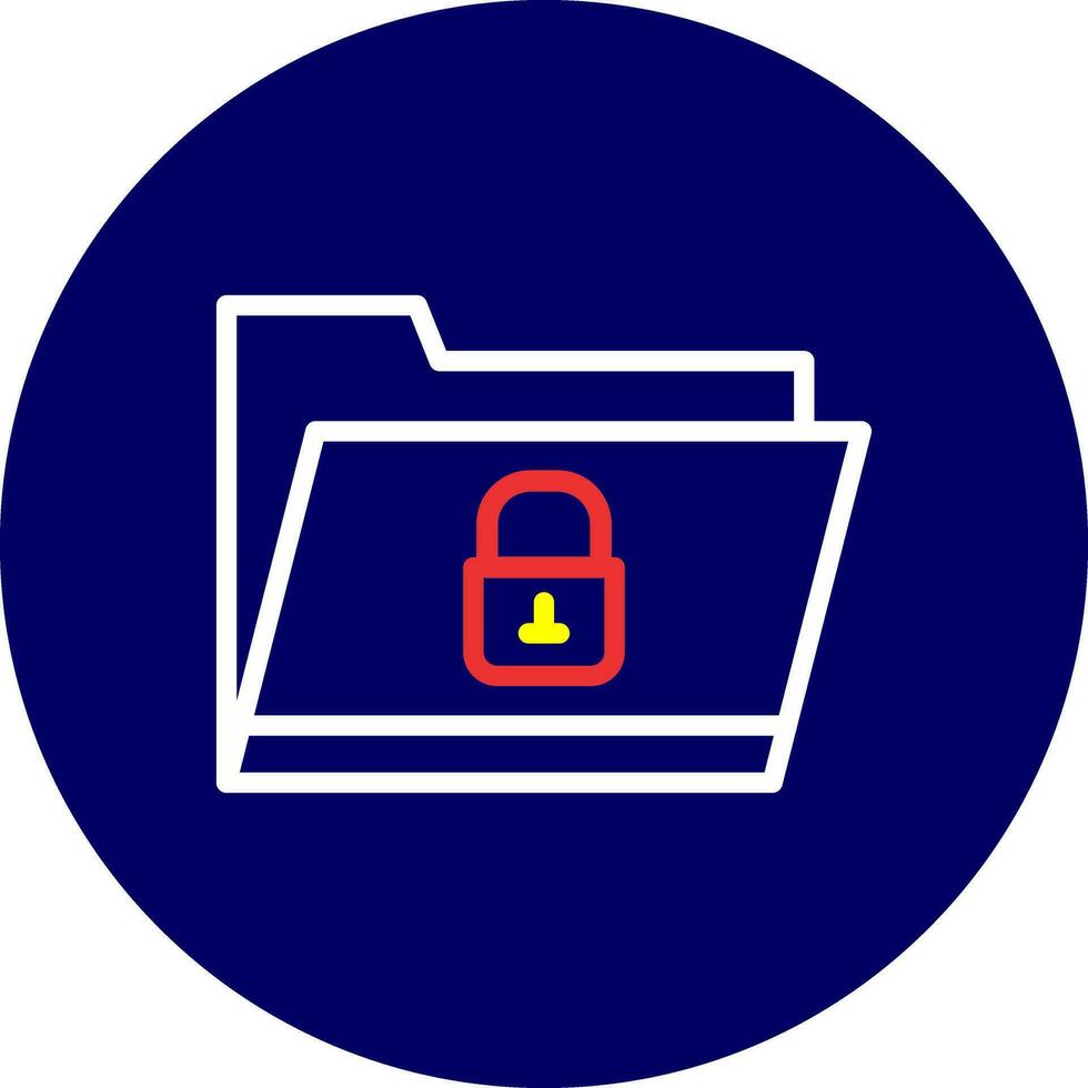 Locked Folder Creative Icon Design vector