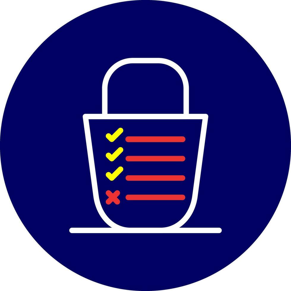 Bucket List Creative Icon Design vector