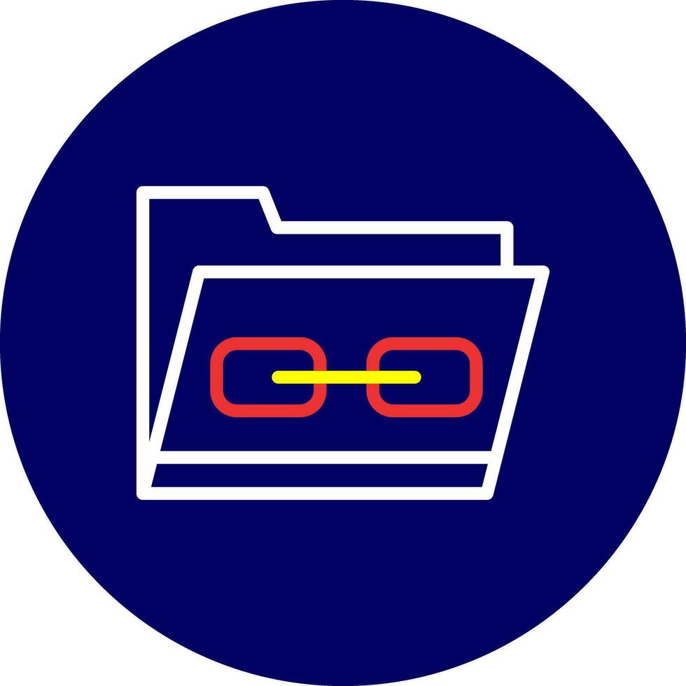 Link Folder Creative Icon Design vector