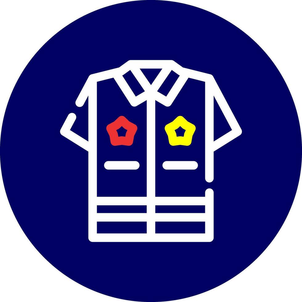 Police Uniform Creative Icon Design vector