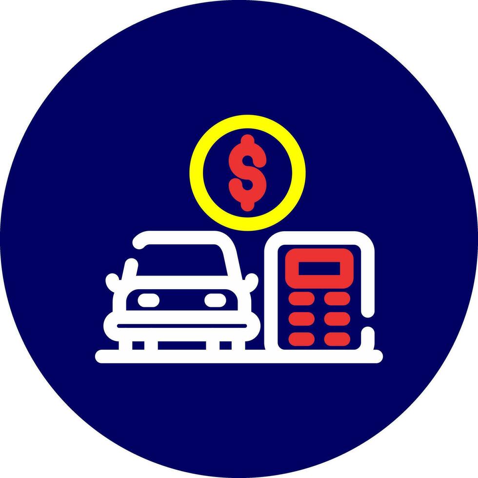 Car Loan Calculator Creative Icon Design vector