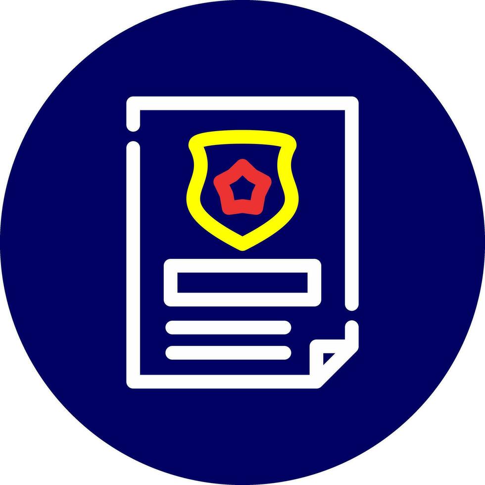 Police Certificate Creative Icon Design vector