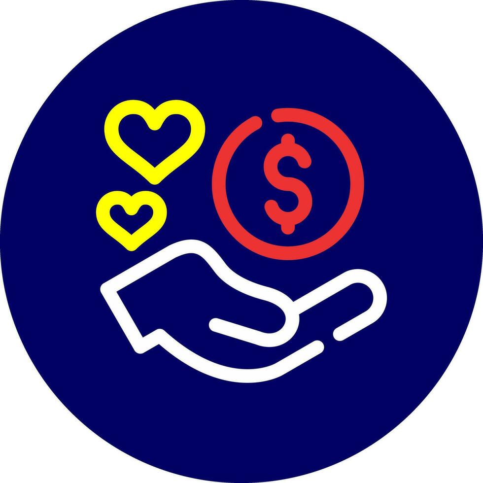 Donation Based Crowdfunding Creative Icon Design vector