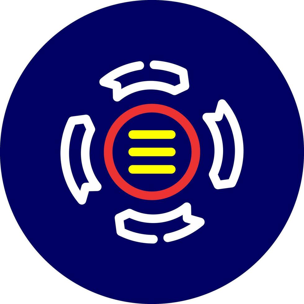 Circle Arrow Process Creative Icon Design vector
