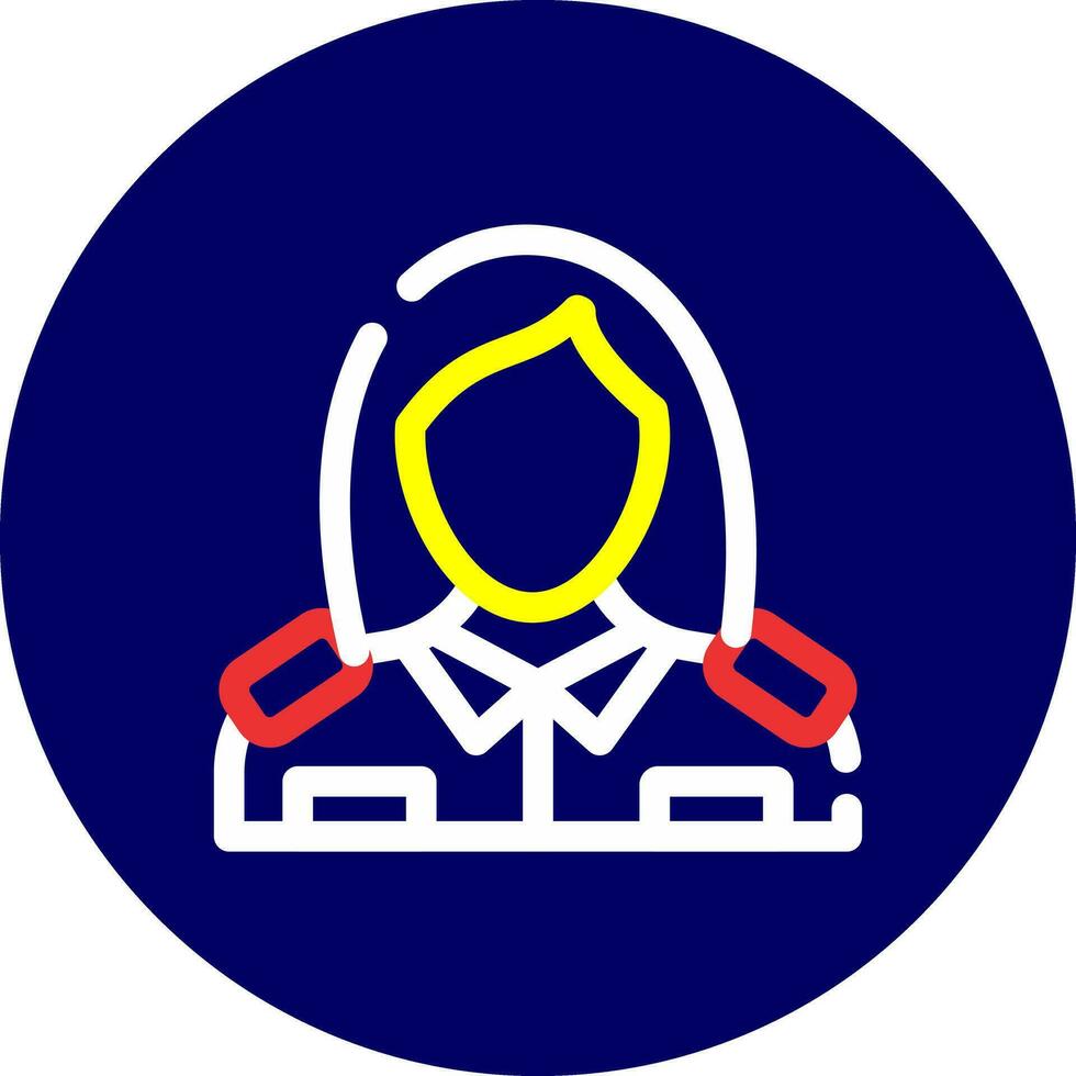 Lady Police Creative Icon Design vector