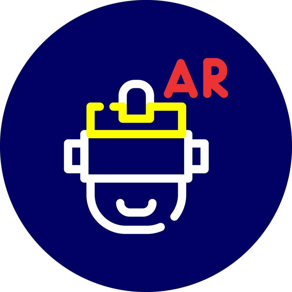 Ar Helmet Creative Icon Design vector