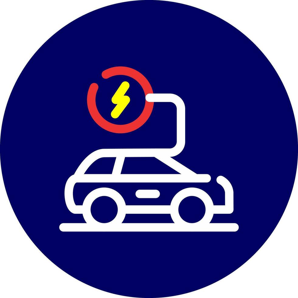 Electronic Car Creative Icon Design vector