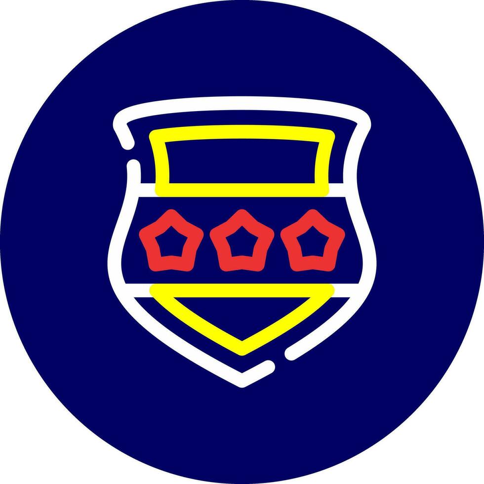 Police Shield Creative Icon Design vector