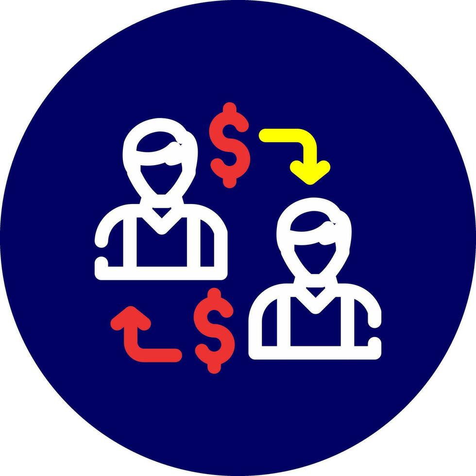 P2P Lending Creative Icon Design vector