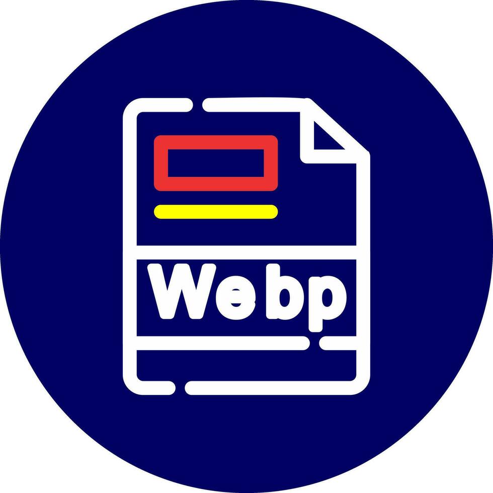 webp creativo icono diseño vector