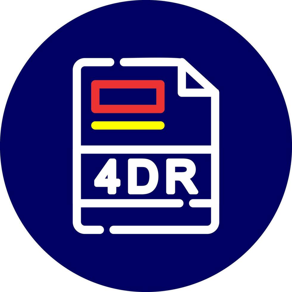 4DR Creative Icon Design vector