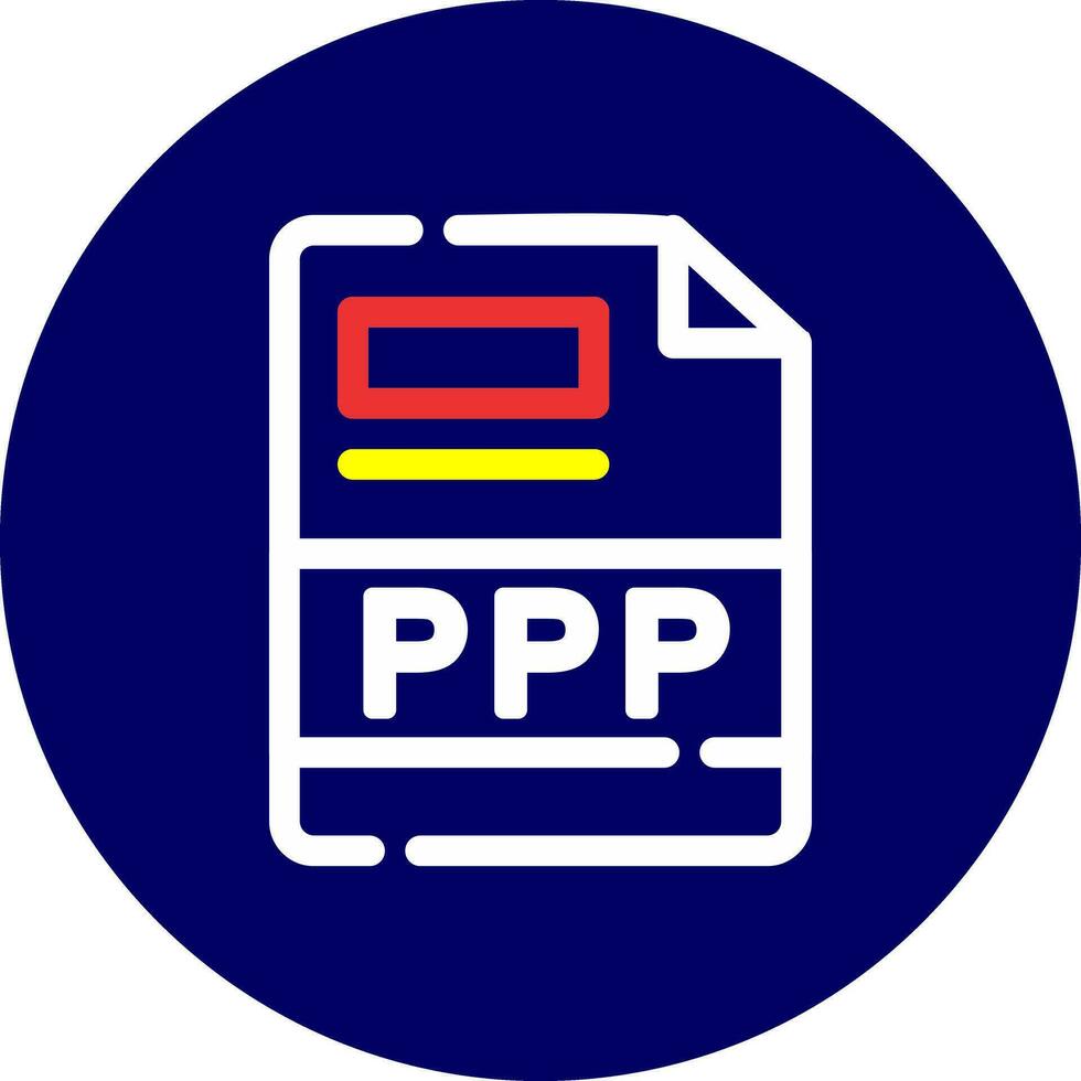 PPP Creative Icon Design vector